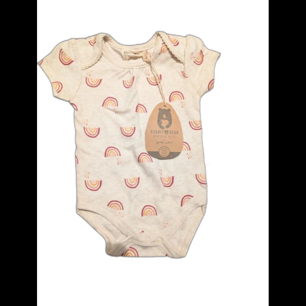 Rabbit & Bear Organic Cotton Rainbow Bodysuit 0-3 Months